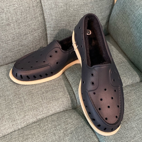 Sperry Authentic Original Float Cozy Boat Shoe Faux Fur Lined Navy Sz Men's 12 - Picture 1 of 9
